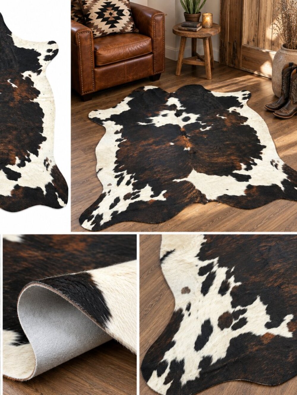 🔥 STUNNING 🔥 Cowhide Rug - 5' - 6' - Picture 2 of 2